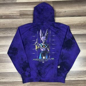 Primitive x Dragon Ball Super Beerus Purple Tie Dye Hoodie Sz Small
